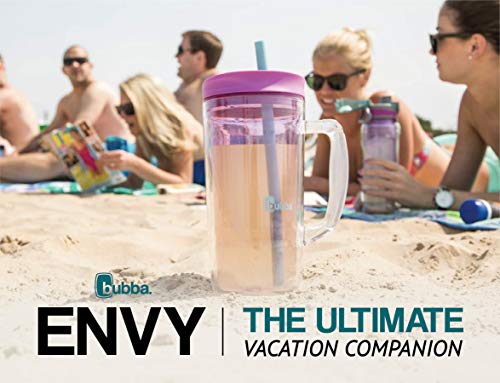 Bubba Envy Travel Thermal Mug, 32 Ounces - Double Wall Insulated With Straw and Handle- Keep All Your Favorite Cold Drinks at Your Side - Sweat Resistant, Ideal For Travel - Purple - Thumbnail 7