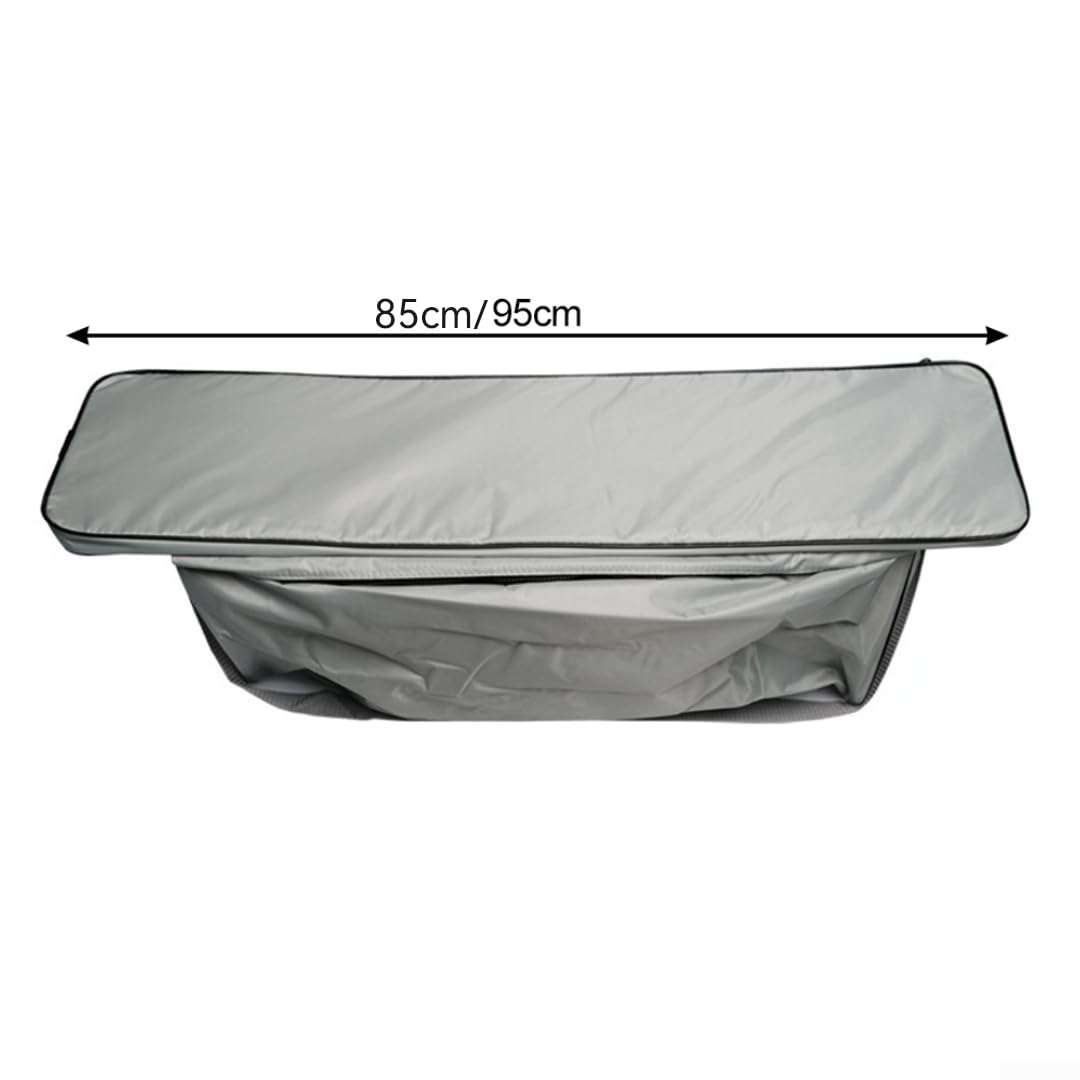 Coussin de siège de bateau gonflable et sac de rangement, sac de rangement en tissu Oxford 420D pour kayak, bateau gonflable (noir, 85 cm)
