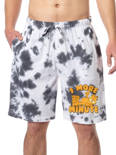 Garfield Comic Mens' Funny One More Minute Sleep Pajama Shorts for Adults