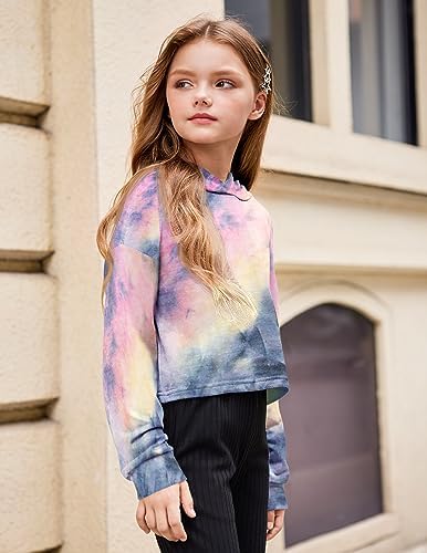 Arshiner Girls Crop Tops Tie-Dye Hoodies Kids Long Sleeve Pullover Sweatshirts 2 418pCTB2fbL. AC