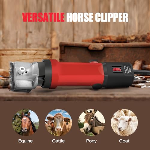 TAKEKIT Kit De Tosquiadeira Elétrica Profissional Para Animais, Para Cavalos, Equinos, Cabras, Pônei