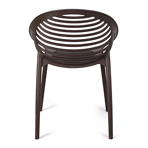 Image of Cello Abacus Chair Set Pack of 2 - Ice Brown | Strong and Durable | Easy to Clean | Chair for Living Room, Bed Room, Kitchen, Office Room, Outdoor | 3 Years Warranty