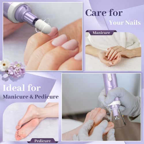 YaFex Electric Nail File Manicure Pedicure, Cordless Rechargeable Nail