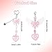 2pcs Cute Keychains, 2 Styles Fashion Dainty Pink Star Heart Keychains Funny Y2K Phone Charms Suitable for Women