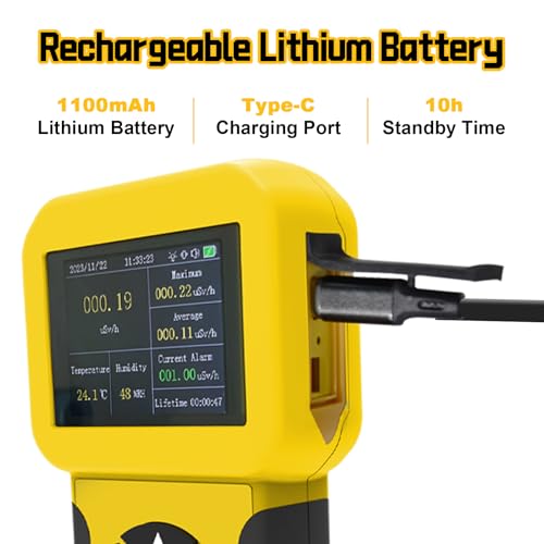 Kethvoz Geigerzähler, Kernstrahlung Detektor mit 3 Alarmmodi & Datenspeicherung, Strahlungsmessgerät für Radioaktivität Beta Gamma Röntgen Strahlen KE-886A