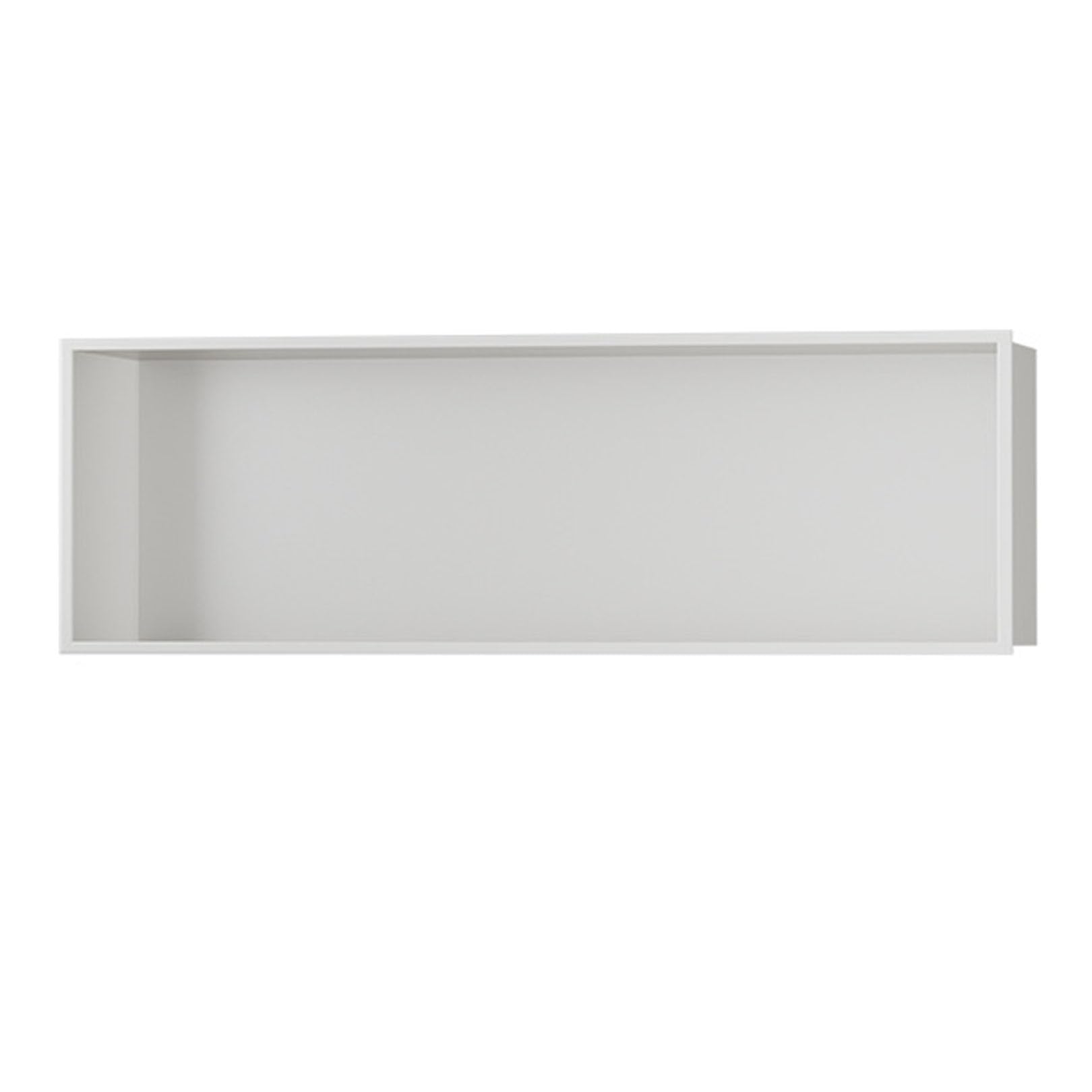 Étagère de douche encastrable 90 cm inox blanc anti-rouille pour niche murale propre