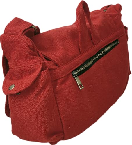 Image of ROUGH CANVAS COTTON MESSENGER BAG /BRASS ZIPPER CLOSURE /HANDMADE /ANTIQUE /VINTAGE /ECO LOVELY /UNISEX /SUSTAINABLE /HIGHLY DURABLE /WASHABLE /NATURAL