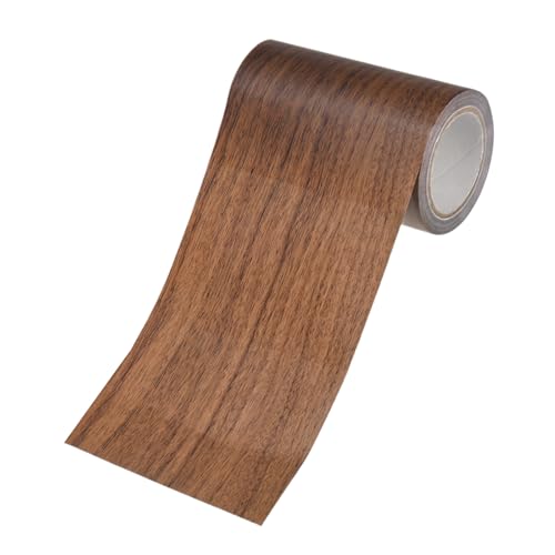 Image of M METERXITY 1-Roll Wood Grain Repair Tape, 3.15in x 15ft Textured Realistic Self-Adhesive Wood Floor Tape Contact Paper for Furniture /Floors /Home [Dark Brown Pine]