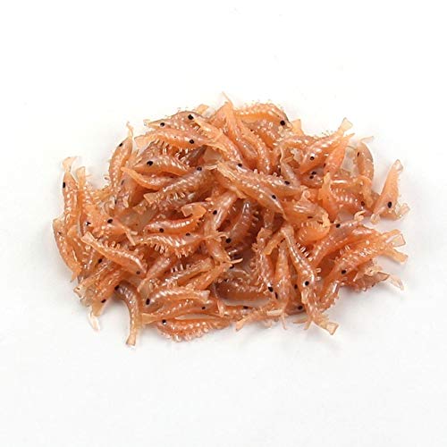 100pcs SoftLuminous Shrimp Fishing Lures 2.7cm Small Light Green