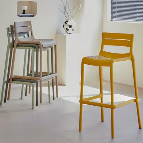 Tabourets d'îlot de cuisine avec dossier et chaise de bar plastique - 3