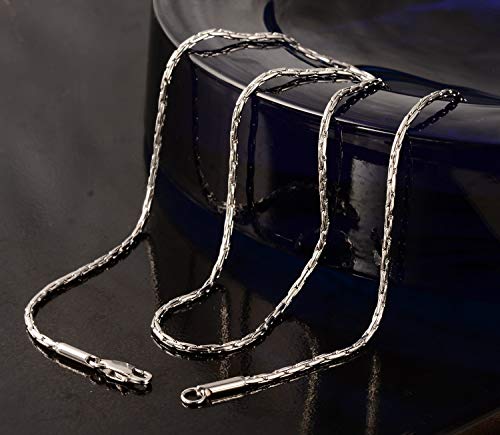 Trusuper Style Titanium Stainless Steel Mens Womens Italy Final Fantasy Chain Necklaces 2Mm Unisex #TOP1