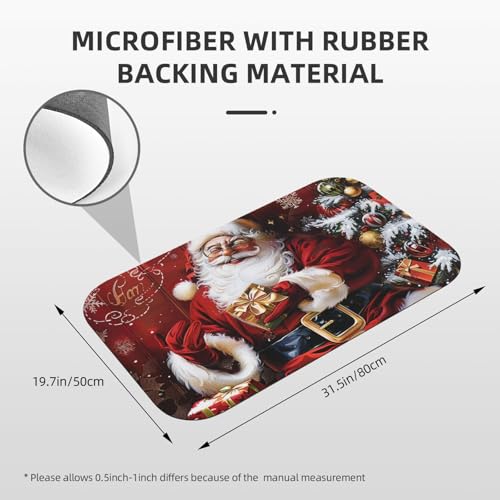 Tapis de bain Père Noël diatomée 80x50 cm antidérapant - 3