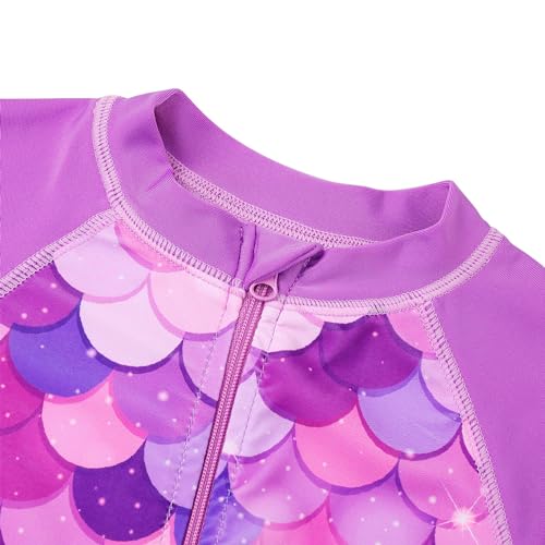 Image of XFGIRLS Baby /Toddler Girls Swimsuit Long Sleeve One-Piece Bathing Suit Rash Guard