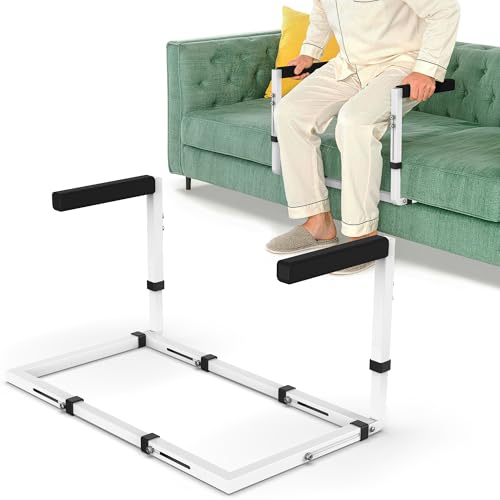 Stand Assist Rail for Couch Adjustable Couch & Sofa Standing Support with Extra-Wide Stable Base Safety Grab Bar for Seniors Patients 300lbs Capacity Sitting and Standing Assistance for Home Use