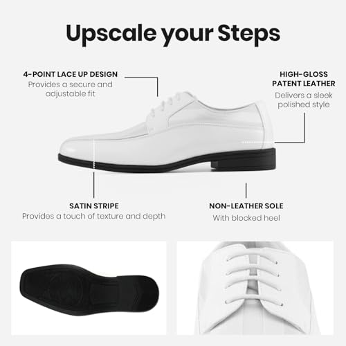 Image of Viotti 179, Casual Dress Oxford Shoes for Men, Satin Striped Lace-Ups, Men's Business Casual Leather & Satin Shoe, for All Formal Occasions