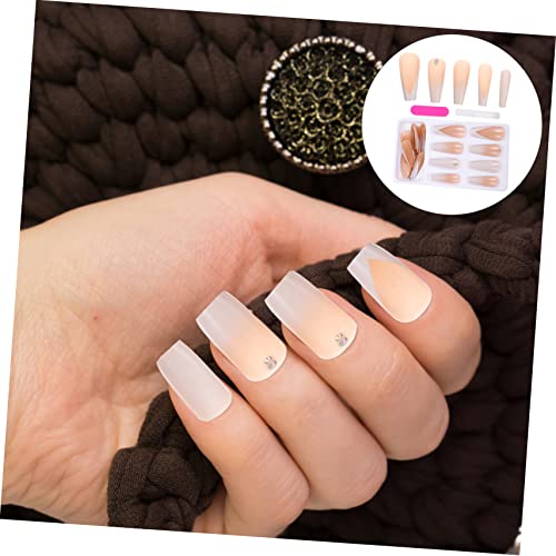 FOMIYES 72 Peças Unhas Postiças Graduadas Pontas De Unhas Decoração Prensa Em Unhas Caixão Remendos