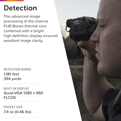 FLIR Breach PTQ136 Multi-Purpose Thermal Imaging Monocular, Black