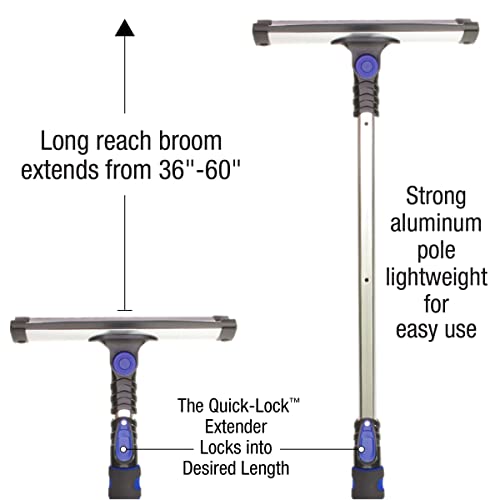 SubZero 80021 60” Quick Lock Snow Broom for Car and 11” Ice Scraper Bundle