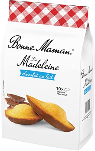 Bonne-Maman - 10 Madeleines Pur-Beurre Nappées au Chocolat au Lait - Le sachet de 300g