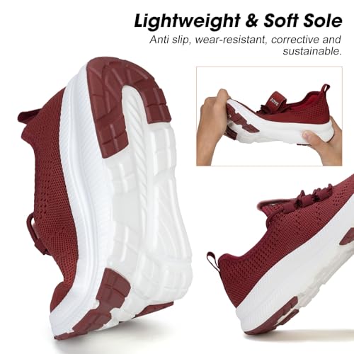Image of ZOVE Wide Toe Box Shoes Women Extra Wide Width Sneakers Ultra Light Road Running Shoes Non-Slip Tennis Sneakers Breathable Walking Athletic