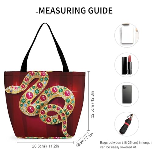 Sac de shopping pour voyage femme grand sac à main serpent et bandoulière - 2