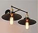 Produktbild Modern LED Wandleuchte Vintage Retro Café Loft Bar Flurlampe, Wandlampe. Retro Wandlampe der ländlichen industriellen Retro- Wandlampe doppelten schwarzen Regenschirmwandlampe, keine Lichtquelle