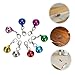 OHPHCALL 45pcs Pet Collar Bells Keychain Pendants Pendants Cartoon Bell Cat Dog Collars DIY Accessories 9 Colors