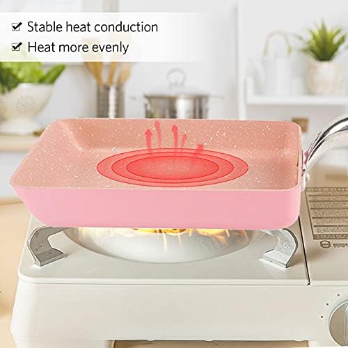 Japanese Omelette Pan, Tamagoyaki Japanese Omelette Pan, Rectangle Nonstick Frying Pan Square Egg Pan Frying Pan Poached Egg Small Kitchen Cooker for Kitchen Aluminum