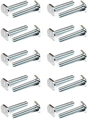 POWERTEC QTB1008 T-Slot Bolts 1/4โ-20 Thread Size T-Bolt 1.5 Inch Long โ 20 Pack