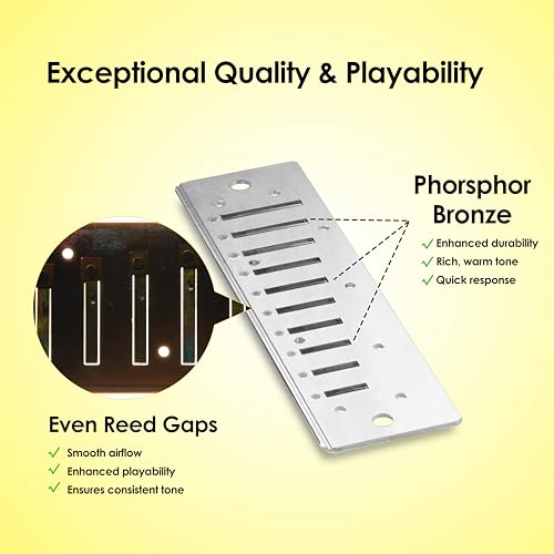 Diatonic Harmonica of F sharp Key,Blues Mouth Organ 10 Hole 20 Tones, Reed of Phosphor Bronze, ABS Combo, Easy-Clean Cover,10 Hole Blues Harp for Adult, Beginner - Les Beatles, Paul McCartney, John Lennon, RIngo Starr, George Harrison Diatonic Harmonica of F sharp Key,Blues Mouth Organ 10 Hole 20 Tones, Reed of Phosphor Bronze, ABS Combo, Easy-Clean Cover,10 Hole Blues Harp for Adult, Beginner – Image 4
