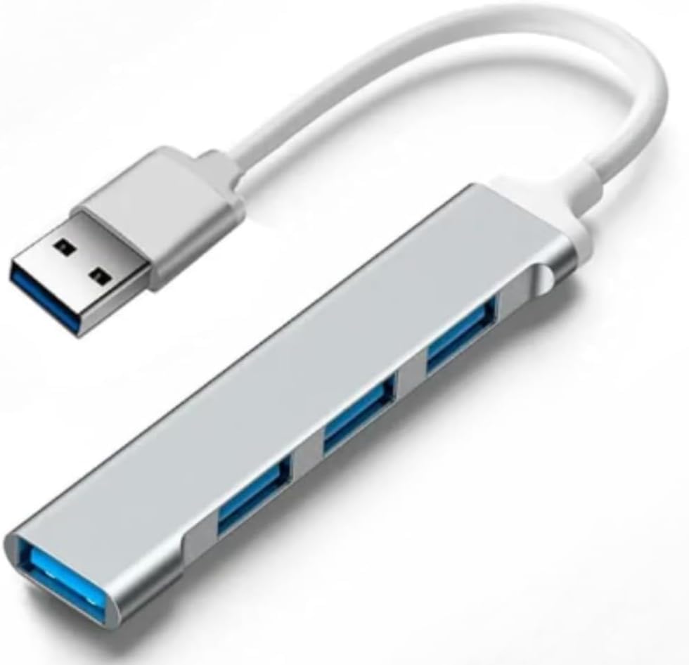 Hub USB 3.0 4 Portas 5 Gbps – Plug & Play para Notebook e PC | Design Compacto com Fonte