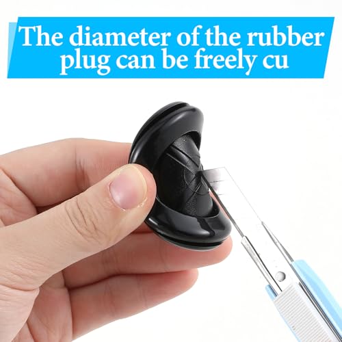 Gummitüllen Set, 4 Stück 40mm Kabeldurchführung Gummi, O Ring Gummi Sortiment, Kabeldurchführung Wasserdicht, Gummitüllen von Schützen Sie Stecker und Leitungen