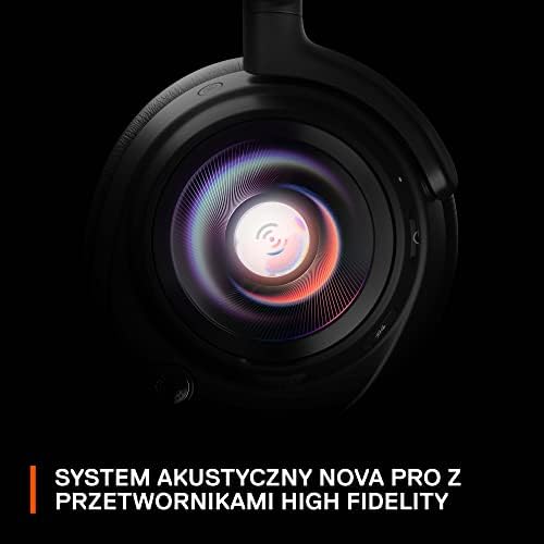 SteelSeries Arctis Nova Pro Wireless Xbox - gamingowe słuchawki do wielu systemów - membrany Hi-Fi - funkcja ANC - Infinity Power System - Xbox, PC, PS5, PS4, Switch, telefon, Czarne