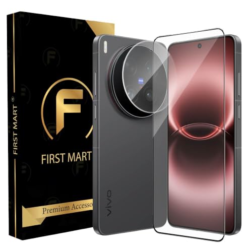 Image of FIRST MART Tempered Glass for Vivo X300 Ultra with Clear Camera Lens Protector & Installation Kit | HD Clear, Edge-to-Edge, Scratch Resistant, Case-Friendly | Pack of 1