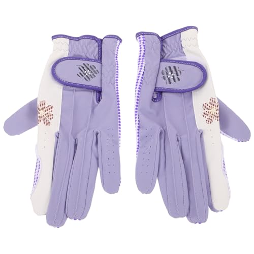 Guantes de golf para evitar sudor y deslizamiento en mujer talla 20 color púrpura
