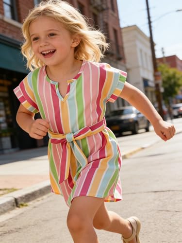 Image of OLMRJKD Kid Toddler Girl Clothes Summer Short Sleeve Figure Graphic Tee Shirt + Shorts Summer Outfits Set