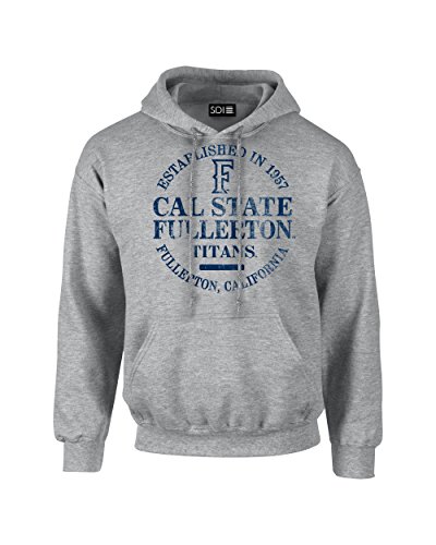Cal State Fullerton Titans 50/50 Blended 8 oz. Hooded Sweatshirt, Sport Gray, XL