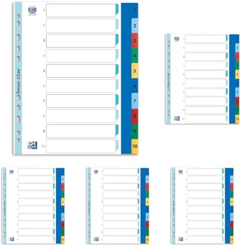 7 Stück Recycling-Register DIN A4, Zahlen 1-12 | Kaufen auf