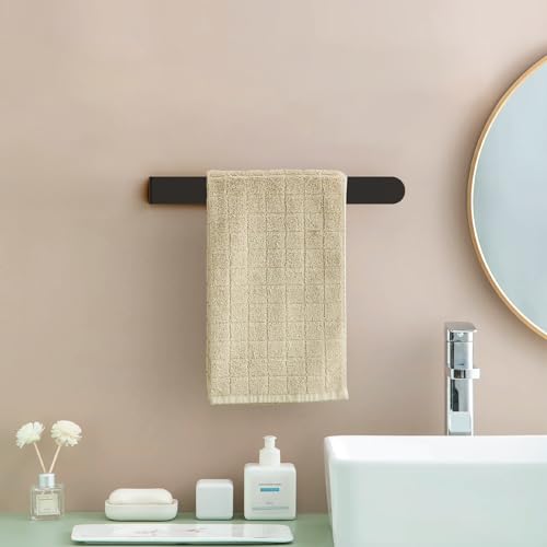 Porte serviette sans perçage noir Ibergrif M34454B lot de 2