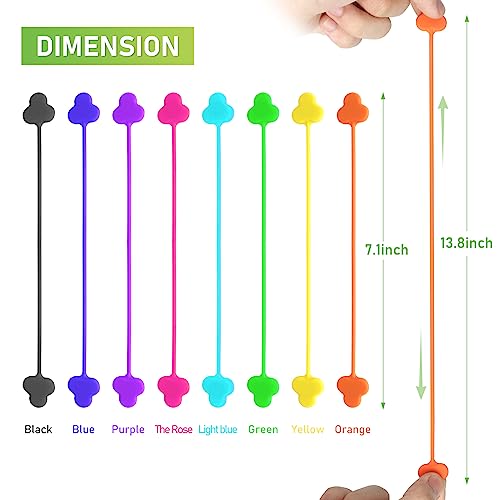 Organizadores magnéticos reutilizables para cables, 24 piezas miniatura 3