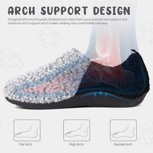 Image of ERGOfoot Orthopedic Slippers with Arch Support for Women Men