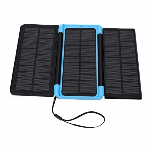 Chargeur solaire portable 10000mAh à triple panneau et affichage numérique précis