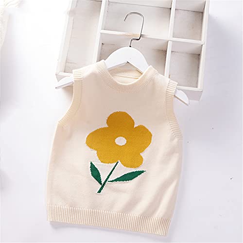 Baby Girls Sweater Vest Flower Baby Autumn Children Knit Vest Pullover Kids Sweater Top Toddler Clothes O-Neck2