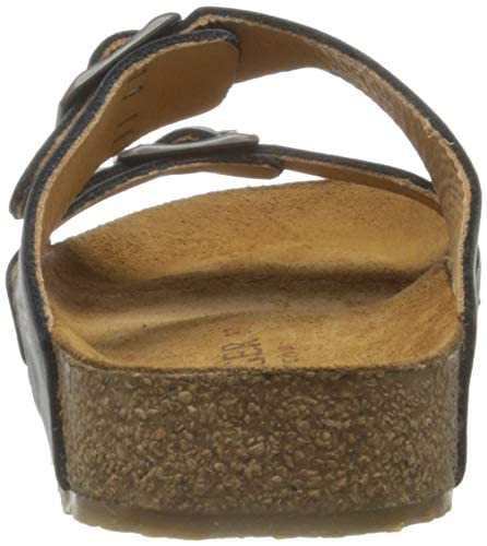 Image of HAFLINGER Andrea Elegant Leather Sandals with Rubber Sole and Cork Latex Footbed Unisex