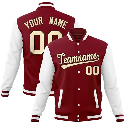 KXK Personalized Varsity Jacket Custom Men Women Casual Baseball Letterman Bomber Jackets Stitched Letters Number
