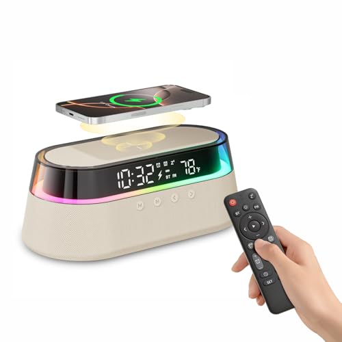 Image of 6-in-1 Bluetooth Speaker Alarm Clock with Remote, 123456