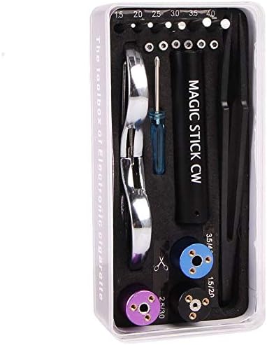 Myuanc Coil 6 in 1 Building Maker, RDA RBA RBDA Coil Wire Winding Jig Tool for DIY Vaper (Black)