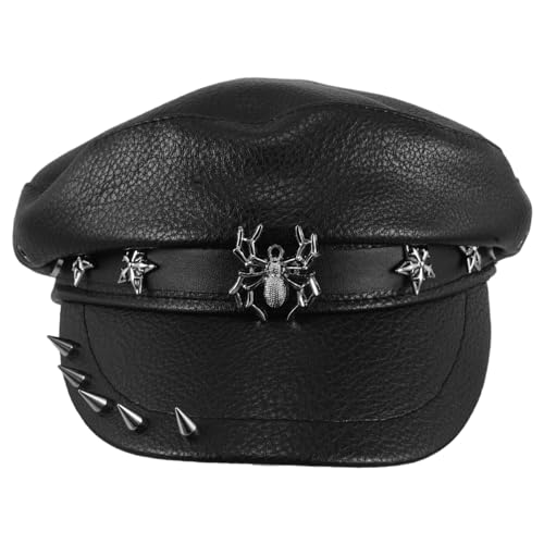 Casquette plate rétro pour les sorties en plein air et look punk urbain