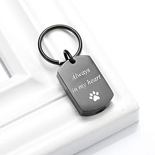 Minicremation Cremation Jewelry Urn Necklace for Ashes Always in My Heart Paw Print Keepsake Pendant Locket for Pet Cat's Dog's Ashes - Image 3