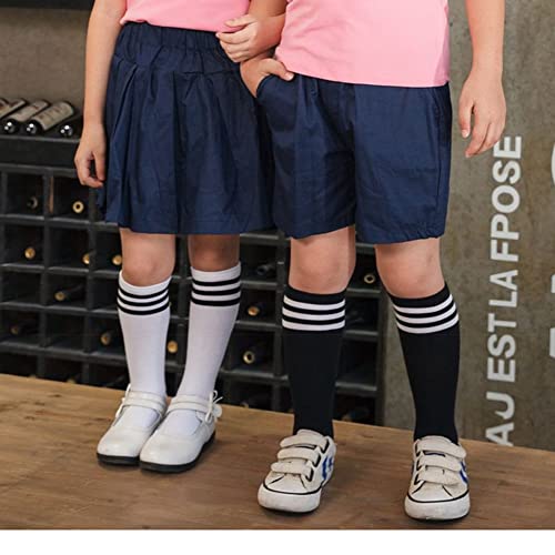 Image of CHUNG Kids Knee High Socks Stocking Cotton Heelless Tube Stocking School Uniform Team Cosplay
